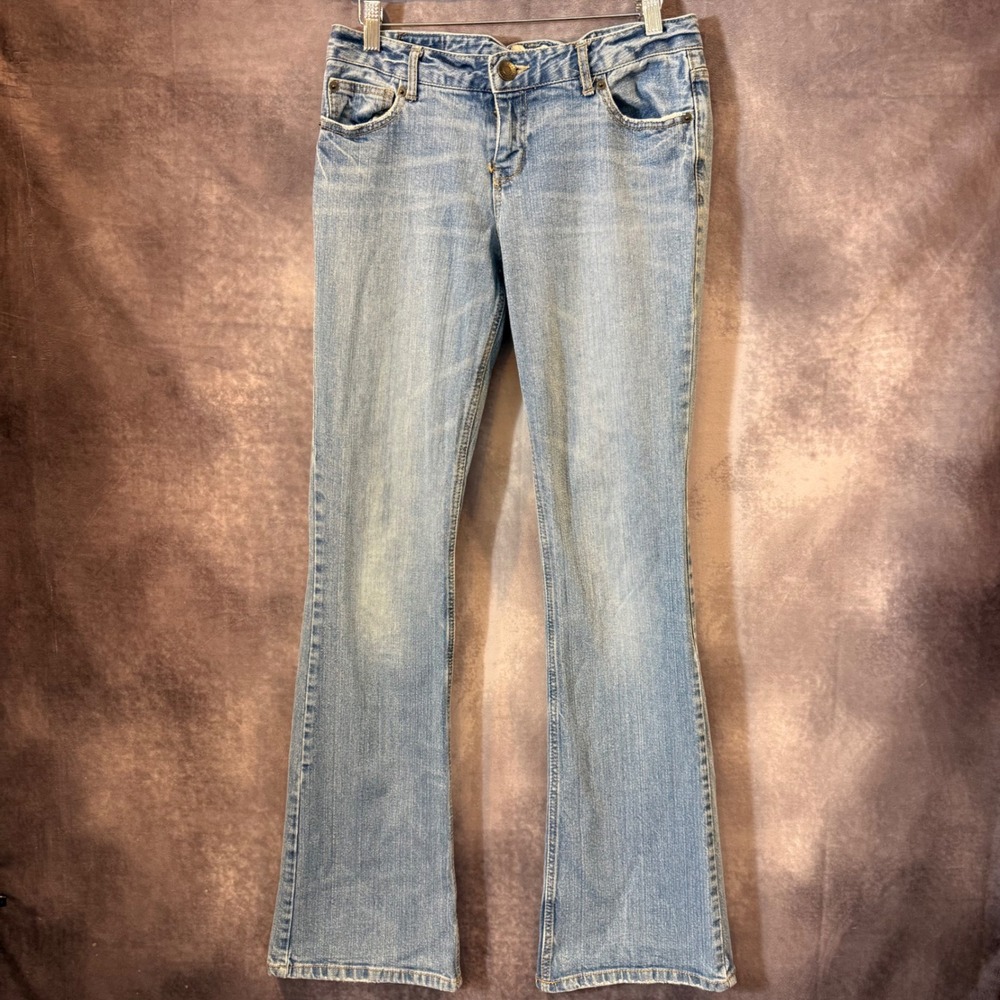 Vintage Y2K Aeropostale Hailey Flare Low Rise Jeans Women 9/10 Long Light Wash